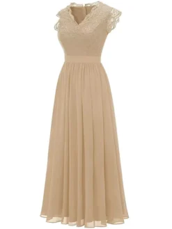 Women‘s Party Dress Homecoming Dress Wedding Guest Dress Corset Dress Lace Dress Long Dress Maxi Dress Black Pink Khaki Sleeveless Pure Color Lace Spring Summer V Neck Modern 2023 XS S M L XL XXL 3XL -Party Prom Dresses Sales Store tuohpw1652150962856