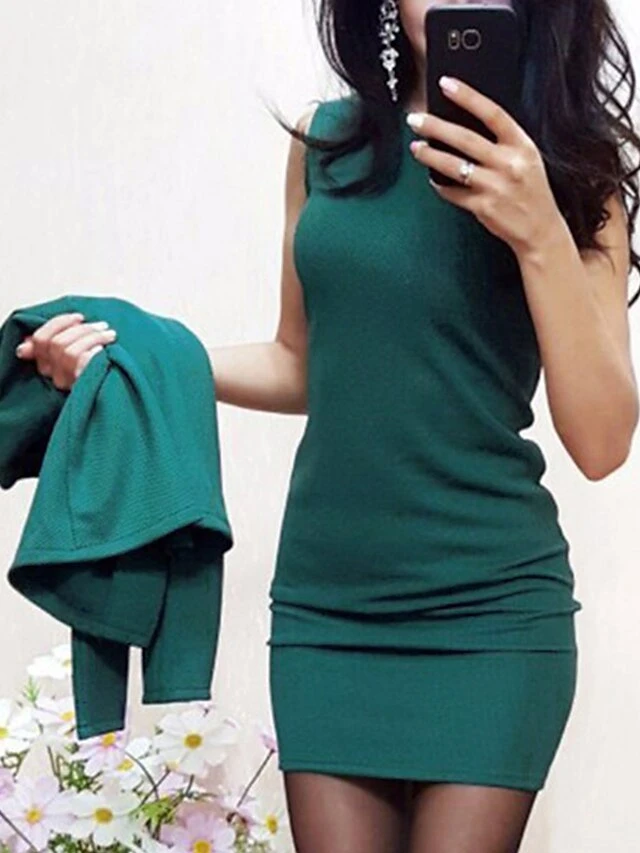 Women‘s Two Piece Dress Set Work Dress And Jacket Set Sheath Dress Office Work Work Elegant Patchwork Mini Dress Crew Neck Long Sleeve Plain Regular Fit Black Wine Green Summer Spring S M L XL XXL 4 Women‘s Two Piece Dress Set Work Dress And Jacket Set Sheath Dress Office Work Work Elegant Patchwork Mini Dress Crew Neck Long Sleeve Plain Regular Fit Black Wine Green Summer Spring S M L XL XXL - Image 4