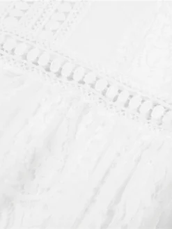 Women's Party Dress Lace Dress Swing Dress Long Dress Maxi Dress Pink White Short Sleeve Pure Color Lace Spring Summer V Neck Modern 2023 S M L XL XXL -Party Prom Dresses Sales Store tzzaja1652151598903