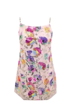 Women's Party Dress Sequin Dress Homecoming Dress Mini Dress White Pink Sleeveless Floral Sequins Summer Spring Spaghetti Strap Stylish Party Vacation Summer Dress 2022 S M L XL -Party Prom Dresses Sales Store uaqecd1675933554389