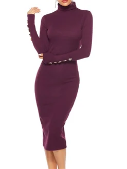 Women's Sweater Dress Midi Dress Dark Blue Gray Long Sleeve Pure Color Button Fall Winter Autumn Turtleneck Casual Winter Dress Fall Dress 2022 S M L XL XXL 3XL 4XL 5XL 24 Women's Sweater Dress Midi Dress Dark Blue Gray Long Sleeve Pure Color Button Fall Winter Autumn Turtleneck Casual Winter Dress Fall Dress 2022 S M L XL XXL 3XL 4XL 5XL -Party Prom Dresses Sales Store uaunfe1627549592308