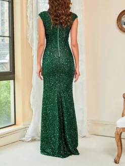 Women's Bodycon Sheath Dress Maxi Long Dress Green Sleeveless Pure Color Sequins Spring Summer V Neck Stylish Hot Sexy Party 2022 XS S M L XL XXL / Party Dress / Sequin Dress 7 Women's Bodycon Sheath Dress Maxi Long Dress Green Sleeveless Pure Color Sequins Spring Summer V Neck Stylish Hot Sexy Party 2022 XS S M L XL XXL / Party Dress / Sequin Dress -Party Prom Dresses Sales Store uijvsp1656583540994