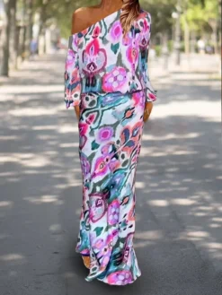 Women's Two Piece Dress Set Casual Dress Sheath Dress Outdoor Daily Fashion Streetwear Print Maxi Dress One Shoulder Long Sleeve Graphic Abstract Loose Fit Red Royal Blue Sky Blue Summer Spring S M L 15 Women's Two Piece Dress Set Casual Dress Sheath Dress Outdoor Daily Fashion Streetwear Print Maxi Dress One Shoulder Long Sleeve Graphic Abstract Loose Fit Red Royal Blue Sky Blue Summer Spring S M L -Party Prom Dresses Sales Store ujeucy1683598992678