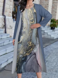 Women's Two Piece Dress Set Casual Dress Print Dress Daily Holiday Fashion Modern Print Long Dress Maxi Dress Crew Neck Long Sleeve Floral Butterfly Regular Fit Black Blue Sky Blue Summer Spring S M 7 Women's Two Piece Dress Set Casual Dress Print Dress Daily Holiday Fashion Modern Print Long Dress Maxi Dress Crew Neck Long Sleeve Floral Butterfly Regular Fit Black Blue Sky Blue Summer Spring S M -Party Prom Dresses Sales Store ulecfy1694511572327