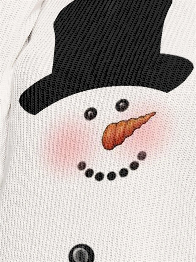 Women's Christmas Dress Sweater Dress Jumper Dress Midi Dress Ugly Snowman Outdoor Christmas Daily Holiday Round Neck Long Sleeve 2023 Regular Fit White S M L XL XXL 3XL 2 Women's Christmas Dress Sweater Dress Jumper Dress Midi Dress Ugly Snowman Outdoor Christmas Daily Holiday Round Neck Long Sleeve 2023 Regular Fit White S M L XL XXL 3XL - Image 2