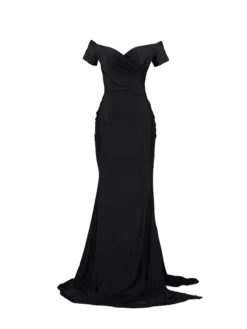 Women's Prom Dress Party Dress Satin Dress Long Dress Maxi Dress Black Red Blue Sleeveless Pure Color Ruched Summer Spring Fall Off Shoulder Fashion Party Evening Party Wedding Guest 2023 S M L XL 2XL -Party Prom Dresses Sales Store uoswzm1685095693381