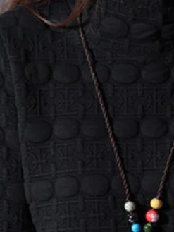 Women's Work Dress Sheath Dress Black Dress Fashion Midi Dress Ruched Turtleneck Long Sleeve Plain Loose Fit Black Wine Gray Fall Winter M L XL XXL -Party Prom Dresses Sales Store uqborx1693300600912