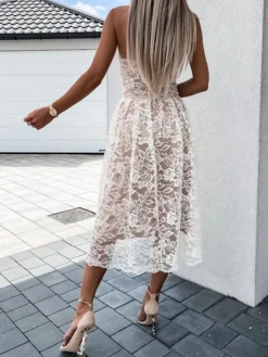 Women's Party Dress Lace Dress Homecoming Dress Mini Dress Black White Sleeveless Pure Color Backless Summer Spring Strapless Stylish Vacation Spring Dress 2023 S M L XL -Party Prom Dresses Sales Store uvltta1655262364244
