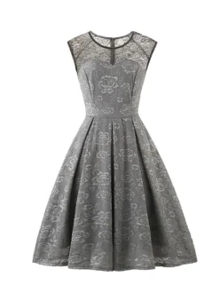 Women's Retro 1950s Vintage Tea Dresses Midi Dress Party Outdoor Lace Ruched Plain Crew Neck Sleeveless Regular Fit Summer Spring 2023 Black Pink S M L XL 11 Women's Retro 1950s Vintage Tea Dresses Midi Dress Party Outdoor Lace Ruched Plain Crew Neck Sleeveless Regular Fit Summer Spring 2023 Black Pink S M L XL -Party Prom Dresses Sales Store uwsgwk1672986137211