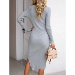 Women's Sweater Dress Winter Dress Jumper Dress Midi Dress Split Daily Date Going Out Active Fashion Crew Neck Long Sleeve 2023 Slim Black Blue Green Color S M L XL Size 22 Women's Sweater Dress Winter Dress Jumper Dress Midi Dress Split Daily Date Going Out Active Fashion Crew Neck Long Sleeve 2023 Slim Black Blue Green Color S M L XL Size -Party Prom Dresses Sales Store vjtdmg1692353014931