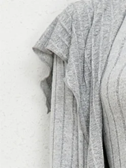 Women's Two Piece Dress Set Casual Dress Sheath Dress Home Daily Fashion Streetwear Split Midi Dress Stand Collar Long Sleeve Plain Slim Black Army Green Gray Fall Winter S M L XL XXL -Party Prom Dresses Sales Store vobipx1695813698707