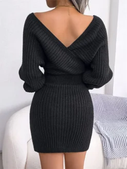 Women's Sweater Dress Jumper Dress Casual Dress Mini Dress Warm Pure Color Outdoor Casual Daily Going Out V Neck Long Sleeve Ruched 2023 Regular Fit Black White Blue S M L 29 Women's Sweater Dress Jumper Dress Casual Dress Mini Dress Warm Pure Color Outdoor Casual Daily Going Out V Neck Long Sleeve Ruched 2023 Regular Fit Black White Blue S M L -Party Prom Dresses Sales Store vtpzwc1692858709841