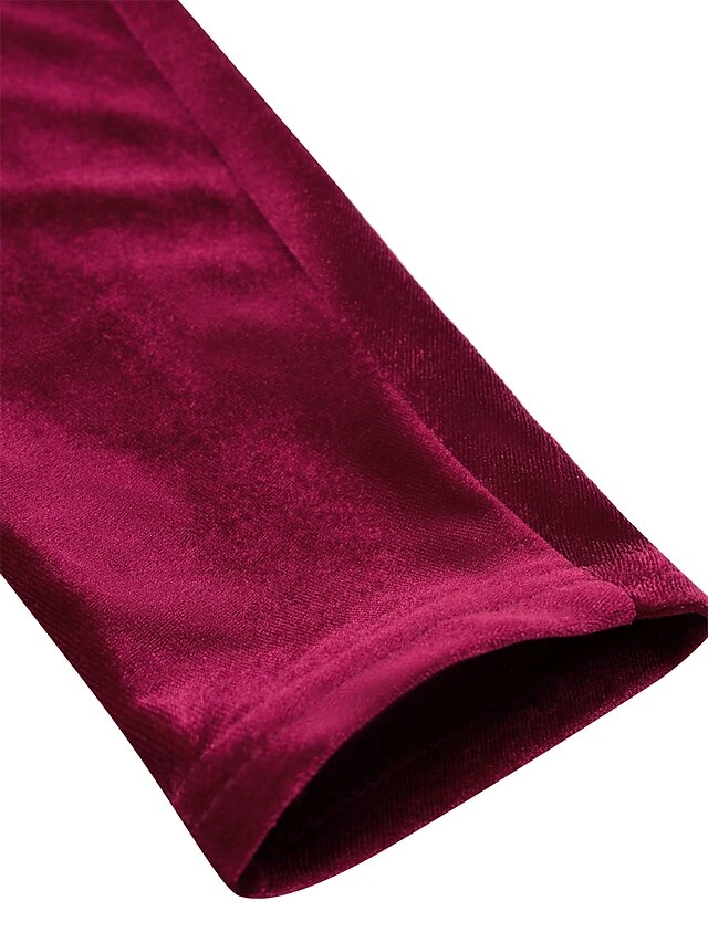 Women‘s Prom Dress Party Dress Velvet Dress Black Dress Midi Dress Wine Green Long Sleeve Pure Color Ruched Spring Fall Winter V Neck Fashion Winter Dress Evening Party Wedding Guest 2023 18 Women‘s Prom Dress Party Dress Velvet Dress Black Dress Midi Dress Wine Green Long Sleeve Pure Color Ruched Spring Fall Winter V Neck Fashion Winter Dress Evening Party Wedding Guest 2023 - Image 18