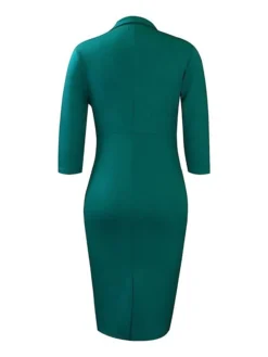 Women's Work Dress Blazer Dress Sheath Dress Fashion Winter Dress Office Daily Midi Dress Ruched Button Shirt Collar Long Sleeve Plain Regular Fit Black Red Green Fall Winter S M L XL XXL 30 Women's Work Dress Blazer Dress Sheath Dress Fashion Winter Dress Office Daily Midi Dress Ruched Button Shirt Collar Long Sleeve Plain Regular Fit Black Red Green Fall Winter S M L XL XXL -Party Prom Dresses Sales Store wfdikr1695267072790