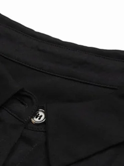 Women's Work Dress Casual Dress Black Dress Fashion Office Daily Workfashion Midi Dress Lace Up Button Shirt Collar Long Sleeve Plain Loose Fit Black Fall Winter S M L XL -Party Prom Dresses Sales Store wjxwqx1695105094716