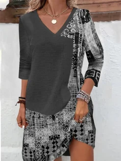 Women's Sweater Dress Winter Dress Jumper Dress Mini Dress Fashion Geometric Color Block Outdoor Daily Date Going Out V Neck Long Sleeve Print 2023 Regular Fit Blue Brown Green S M L XL XXL 3XL 7 Women's Sweater Dress Winter Dress Jumper Dress Mini Dress Fashion Geometric Color Block Outdoor Daily Date Going Out V Neck Long Sleeve Print 2023 Regular Fit Blue Brown Green S M L XL XXL 3XL -Party Prom Dresses Sales Store wpakiy1691735835425