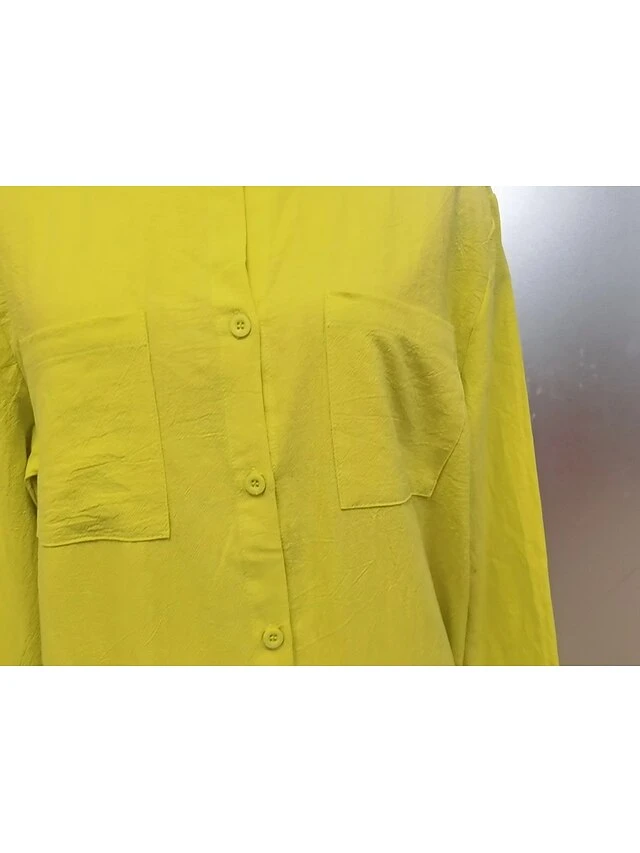 Women's Casual Dress Cotton Linen Dress Maxi Long Dress Cotton Blend Fashion Classic Outdoor Daily Vacation V Neck Button Pocket 3/4 Length Sleeve Summer Spring Fall 2023 Loose Fit Yellow Blue Purple 7 Women's Casual Dress Cotton Linen Dress Maxi Long Dress Cotton Blend Fashion Classic Outdoor Daily Vacation V Neck Button Pocket 3/4 Length Sleeve Summer Spring Fall 2023 Loose Fit Yellow Blue Purple - Image 7