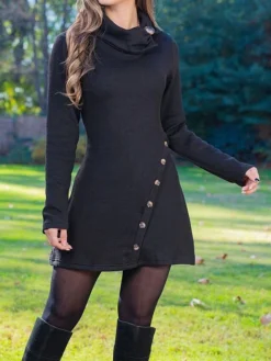Women's Work Dress Casual Dress A Line Dress Fashion Winter Dress Daily Mini Dress Button Lapel Long Sleeve Plain Slim Black Red Fall S M L XL XXL 7 Women's Work Dress Casual Dress A Line Dress Fashion Winter Dress Daily Mini Dress Button Lapel Long Sleeve Plain Slim Black Red Fall S M L XL XXL -Party Prom Dresses Sales Store xcfqfs1696926216192