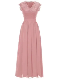 Women‘s Party Dress Homecoming Dress Wedding Guest Dress Corset Dress Lace Dress Long Dress Maxi Dress Black Pink Khaki Sleeveless Pure Color Lace Spring Summer V Neck Modern 2023 XS S M L XL XXL 3XL -Party Prom Dresses Sales Store xhyfef1652150960609