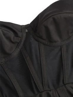 Women's Prom Dress Party Dress Corset Dress Long Dress Maxi Dress Black White Fuchsia Sleeveless Pure Color Mesh Spring Fall Winter Strapless Fashion Winter Dress Wedding Guest Evening Party 2023 S M -Party Prom Dresses Sales Store xoewvg1696673477283