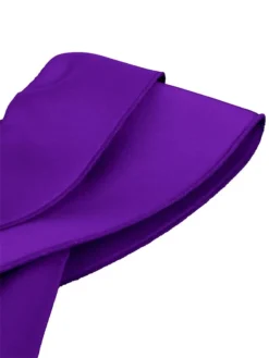 Women's Party Dress Cocktail Dress Bodycon Midi Dress Purple Short Sleeve Pure Color Ruffle Spring Fall Winter Off Shoulder Fashion Birthday Wedding Guest Vacation 2023 S M L XL XXL 3XL 4XL -Party Prom Dresses Sales Store xprzik1693450422516