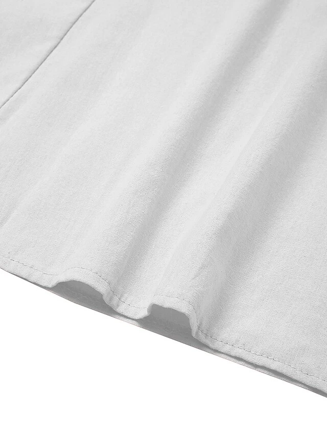 Women's Shirt Dress Casual Dress Cotton Linen Dress Maxi Long Dress Linen / Cotton Blend Basic Classic Outdoor Daily Vacation Shirt Collar Button Pocket 3/4 Length Sleeve Summer Spring Fall 2023 13 Women's Shirt Dress Casual Dress Cotton Linen Dress Maxi Long Dress Linen / Cotton Blend Basic Classic Outdoor Daily Vacation Shirt Collar Button Pocket 3/4 Length Sleeve Summer Spring Fall 2023 - Image 13