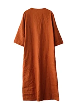 Women's Work Dress Sheath Dress Semi Formal Dress Fashion Midi Dress Button V Neck Half Sleeve Plain Loose Fit White Blue Orange Fall Winter L XL XXL 3XL -Party Prom Dresses Sales Store xrebfq1692601433470