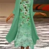 Women's Two Piece Dress Set Casual Dress Chiffon Dress Outdoor Office Fashion Casual Print Midi Dress Crew Neck 3/4 Length Sleeve Floral Loose Fit Blue Green Summer Spring M L XL XXL 3XL