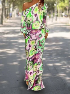 Women's Two Piece Dress Set Casual Dress Sheath Dress Outdoor Daily Fashion Streetwear Print Maxi Dress One Shoulder Long Sleeve Graphic Abstract Loose Fit Red Royal Blue Sky Blue Summer Spring S M L 14 Women's Two Piece Dress Set Casual Dress Sheath Dress Outdoor Daily Fashion Streetwear Print Maxi Dress One Shoulder Long Sleeve Graphic Abstract Loose Fit Red Royal Blue Sky Blue Summer Spring S M L -Party Prom Dresses Sales Store xsabkb1683598981719