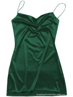 Women's Party Dress Cocktail Dress Satin Dress Mini Dress Black White Champagne Sleeveless Pure Color Backless Spring Fall Winter Spaghetti Strap Fashion Winter Dress Wedding Guest Vacation 2023 S M -Party Prom Dresses Sales Store xsxbtq1692079754975