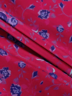 Women's Work Dress Casual Dress Shift Dress Fashion Winter Dress Daily Midi Dress Lace Up Patchwork Shirt Collar Long Sleeve Floral Color Block Regular Fit Pink Red Fall Winter S M L -Party Prom Dresses Sales Store xuuvkh1695645272047