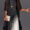 Women's Two Piece Dress Set Shift Dress Chiffon Dress Daily Going Out Casual Print Maxi Dress Crew Neck Half Sleeve Ombre Loose Fit Black White Gray Summer Spring M L XL XXL XXXL
