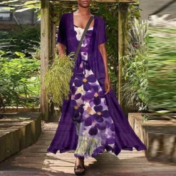 Women's Dress Set Two Piece Dress Chiffon Dress Long Dress Maxi Dress Black Red Navy Blue Short Sleeve Floral Lace Up Summer Spring Crew Neck Stylish Loose Fit 2023 S M L XL XXL 3XL 4XL 5XL 9 Women's Dress Set Two Piece Dress Chiffon Dress Long Dress Maxi Dress Black Red Navy Blue Short Sleeve Floral Lace Up Summer Spring Crew Neck Stylish Loose Fit 2023 S M L XL XXL 3XL 4XL 5XL -Party Prom Dresses Sales Store yikvvc1648535175340