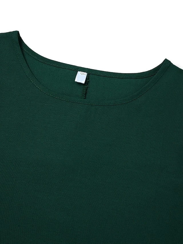 Women‘s Cotton Linen Dress Caftan Dress Shift Dress Long Dress Maxi Dress Green Red Light Blue White Black 3/4 Length Sleeve Pure Color Pocket Spring Summer Fall Boat Neck Basic Casual Loose Fit 2023 3 Women‘s Cotton Linen Dress Caftan Dress Shift Dress Long Dress Maxi Dress Green Red Light Blue White Black 3/4 Length Sleeve Pure Color Pocket Spring Summer Fall Boat Neck Basic Casual Loose Fit 2023 - Image 3