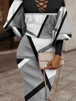 Women's Christmas Casual Dress Bodycon Sheath Dress Mini Dress Black And White Black Khaki Long Sleeve Geometric Patchwork Winter Fall Autumn V Neck Modern 2022 S M L XL XXL 22 Women's Christmas Casual Dress Bodycon Sheath Dress Mini Dress Black And White Black Khaki Long Sleeve Geometric Patchwork Winter Fall Autumn V Neck Modern 2022 S M L XL XXL -Party Prom Dresses Sales Store ympfdq1667286793756