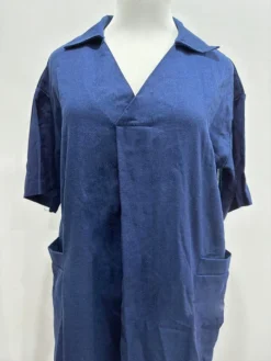 Women's Casual Dress Cotton Dress Swing Dress Cotton Blend Fashion Daily Date Vacation Weekend V Neck Baggy Short Sleeve White Navy Blue Khaki S M L XL 2XL -Party Prom Dresses Sales Store yojdvq1693310861393