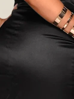 Women's Party Dress Satin Dress Sheath Dress Knee Length Dress Black Camel Green Long Sleeve Pure Color Ruched Fall Winter Autumn Cold Shoulder Elegant Party Winter Dress Fall Dress 2022 S M L XL XXL -Party Prom Dresses Sales Store ypmgvw1635414170738