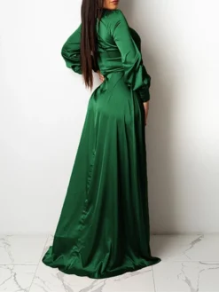 Women‘s Wedding Guest Dress Party Dress Satin Dress Sheath Dress Swing Dress Long Dress Maxi Dress Black Yellow Pink Long Sleeve Pure Color Lace Up Winter Fall Spring V Neck Mature Winter Dress 2023 30 Women‘s Wedding Guest Dress Party Dress Satin Dress Sheath Dress Swing Dress Long Dress Maxi Dress Black Yellow Pink Long Sleeve Pure Color Lace Up Winter Fall Spring V Neck Mature Winter Dress 2023 -Party Prom Dresses Sales Store yqdvkl1643182440687