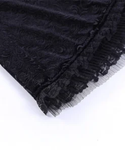 Women's Party Dress Velvet Dress Cocktail Dress Mini Dress Black Short Sleeve Pure Color Lace Spring Fall Winter Halter Neck Fashion Halloween Birthday Wedding Guest 2023 S M L -Party Prom Dresses Sales Store yqihrf1693983164285