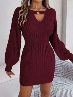 Women's Sweater Dress Jumper Dress Casual Dress Mini Dress Fashion Pure Color Outdoor Daily Going Out Crew Neck Long Sleeve Cut Out 2023 Loose Fit Wine Khaki Gray S M L 29 Women's Sweater Dress Jumper Dress Casual Dress Mini Dress Fashion Pure Color Outdoor Daily Going Out Crew Neck Long Sleeve Cut Out 2023 Loose Fit Wine Khaki Gray S M L -Party Prom Dresses Sales Store yqxlhu1695643844350