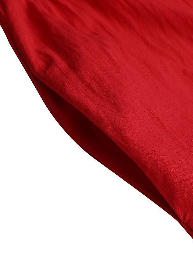 Women's Casual Dress Cotton Linen Dress Swing Dress Maxi Long Dress Cotton Blend Basic Casual Outdoor Daily Holiday Crew Neck Ruched Pocket Half Sleeve Summer Spring 2023 Loose Fit Black White Red 6 Women's Casual Dress Cotton Linen Dress Swing Dress Maxi Long Dress Cotton Blend Basic Casual Outdoor Daily Holiday Crew Neck Ruched Pocket Half Sleeve Summer Spring 2023 Loose Fit Black White Red - Image 6