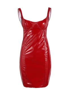 Women's Sheath Dress Black Dress Red Dress Mini Dress Black Red Sleeveless Pure Color Backless Winter Fall Spring Spaghetti Strap Hot Party Winter Dress Birthday Slim 2022 S M L -Party Prom Dresses Sales Store yyeftr1614829281978