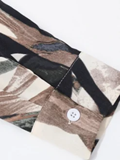 Women's Work Dress Casual Dress Swing Dress Fashion Office Daily Workfashion Midi Dress Lace Up Split V Neck Long Sleeve Print Regular Fit Brown Fall Winter S M L XL -Party Prom Dresses Sales Store zhoonq1695105055997