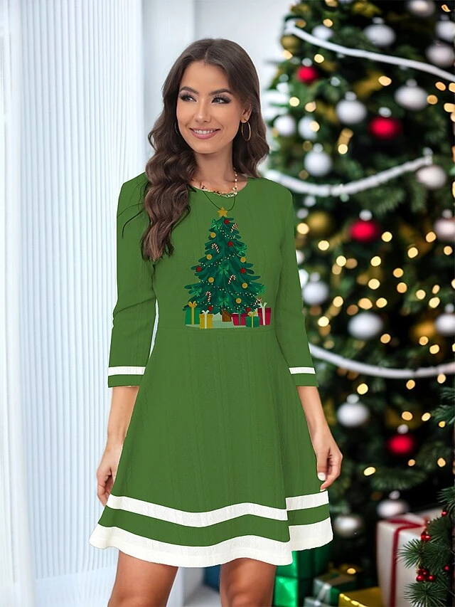 Women's Christmas Dress Sweater Dress Jumper Dress Mini Dress Ugly Santa Claus Christmas Tree Outdoor Christmas Daily Holiday Crew Neck Long Sleeve 2023 Regular Fit White Light Green Wine S M L XL 1 Women's Christmas Dress Sweater Dress Jumper Dress Mini Dress Ugly Santa Claus Christmas Tree Outdoor Christmas Daily Holiday Crew Neck Long Sleeve 2023 Regular Fit White Light Green Wine S M L XL