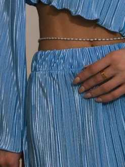 Women's Two Piece Dress Set Casual Dress Skirt Set Outdoor Daily Fashion Streetwear Pleated Midi Dress Crew Neck Long Sleeve Plain Regular Fit Blue Green Rose Red Fall Winter S M L -Party Prom Dresses Sales Store zpsoxu1693534949747