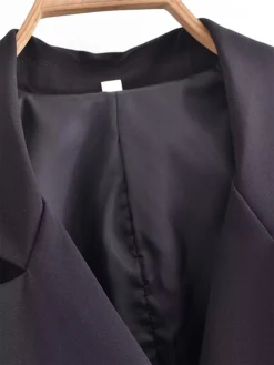 Women's Work Dress Blazer Dress Semi Formal Dress Fashion Office Daily Workfashion Mini Dress Button Pocket Shirt Collar Long Sleeve Plain Loose Fit Black Green Fall S M L -Party Prom Dresses Sales Store zwrthq1695030988557